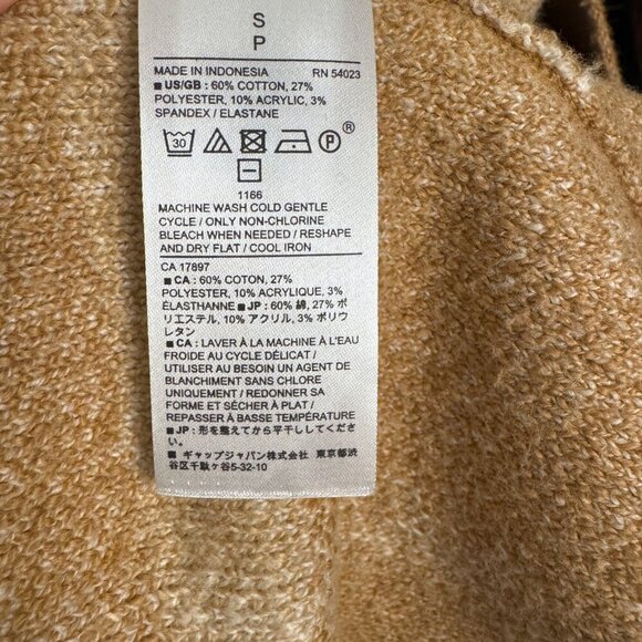 Banana Republic Open-Front Cardigan in Camel and Cream Plaid, Soft & Cozy - Picture 7 of 8